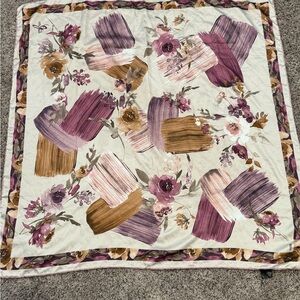 Chic Painterly Floral Square Scarf – 34” x 34”